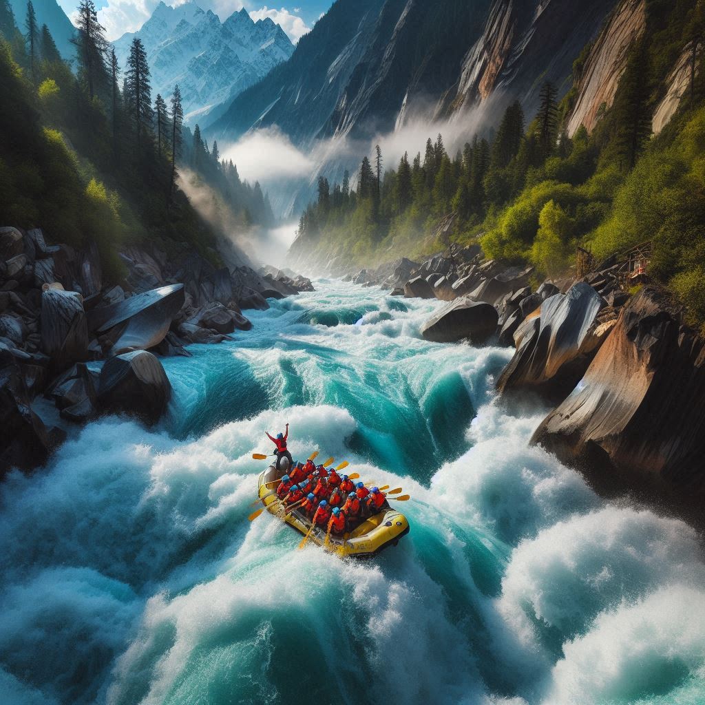 Image of an adventure on a rough spot.