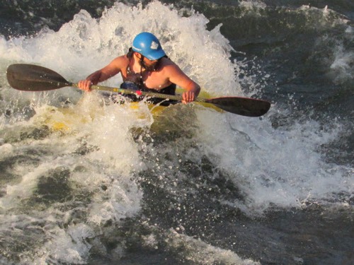An image of a rafting session